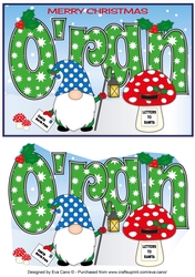Christmas Gnome with letter to Santa ORAN A5