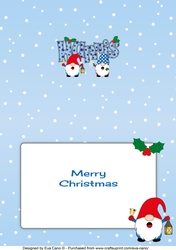 Carol singing Christmas Gnomes HARRIS A5 insert