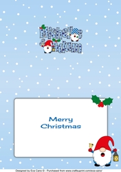 Carol singing Christmas Gnomes Michelle & Adam A5 insert