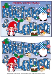 Christmas Gnomes with sweets Michael & Laura A5