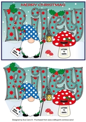 Christmas Gnome with letter to Santa RILEY A5