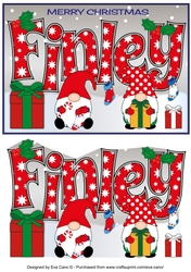 Christmas Gnomes with presents FINLEY A5