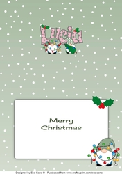 Christmas Gnomes with decorations LUCIA A5 insert