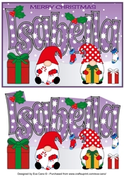 Christmas Gnomes with presents ISABELLA A5