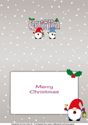 Carol singing Christmas Gnomes CAITLIN A5 insert
