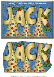 Buttons Christmas Trees II Great Grandson JACK a5