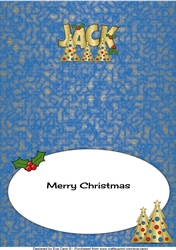 Buttons Christmas Trees II Great Grandson JACK a5 insert
