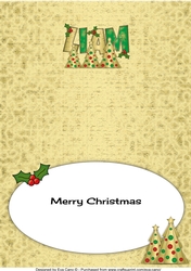 Buttons Christmas Trees II Great Grandson LIAM a5 insert