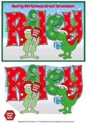 Christmas Dinosaurs Great Grandson RILEY a5