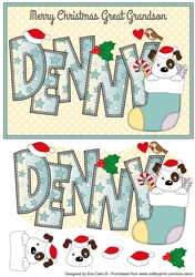 Patch Xmas Great Grandson DENNY A5