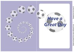 Football Fan Great Day Insert Blue