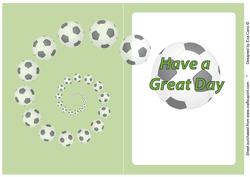 Football Fan Great Day Insert Green
