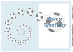 Football Fan Great Day Insert Light Blue