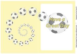 Football Fan Great Day Insert Yellow