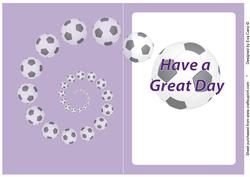 Football Fan Great Day Insert Purple