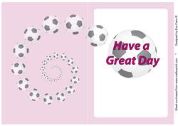 Football Fan Great Day Insert Pink