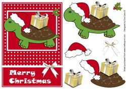 Christmas Tortoise Decoupage
