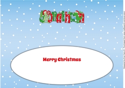 Christmas Dinosaurs JONATHAN large dl insert