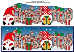 Christmas Gnomes with presents CHRISTMAS large dl 5