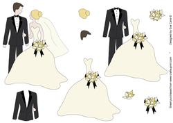 Bride and Groom Decoupage