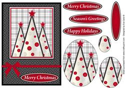 Silver Buttons Christmas Trees Pyramid