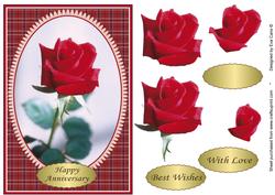 Romantic Red Rose Decoupage