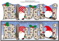Christmas Gnomes snowboarding RUDI large dl