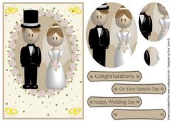 Bride and Groom Wedding Day Pyramid