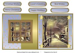 Christmas Scene and Window Fold Back 2