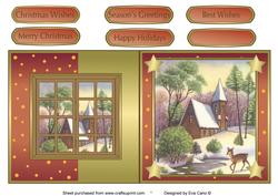 Christmas Scene and Window Fold Back