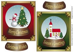 Christmas Snow Globes Toppers