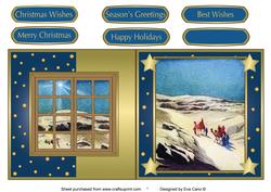 Christmas Scene and Window Fold Back 3