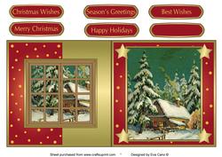 Christmas Scene and Window Fold Back 4