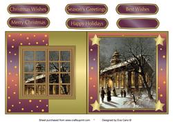 Christmas Scene and Window Fold Back 5