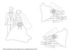 Bride and Groom Digital Stamp