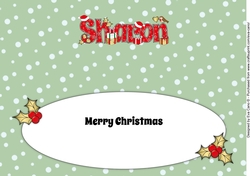 Christmas SHARON large dl insert