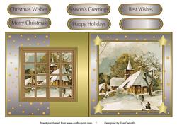 Christmas Scene and Window Fold Back 9