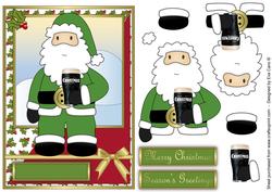 Irish Santa is Here Decoupage