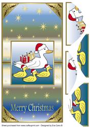 Christmas Ducks Vertical Fold Back