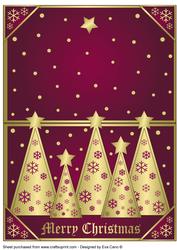 Snowflakes Christmas Trees Over the Edge