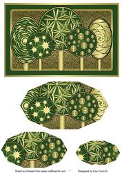 Metallic Forest Pyramid Green