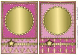 Christmas Blank Card Fronts in Pink