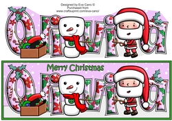 Jolly Santa building Jolly Snowman OLIVIA large dl