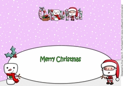 Jolly Santa building Jolly Snowman OLIVIA large dl insert