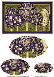 Metallic Forest Pyramid Purple