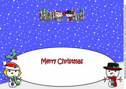 Jolly Snowman on a Blind Date MUM & DAD large dl insert