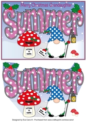 Christmas Gnome with letter to Santa SUMMER Grandaughter A5