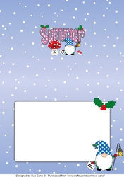 Christmas Gnome with letter to Santa SUMMER A5 insert 2