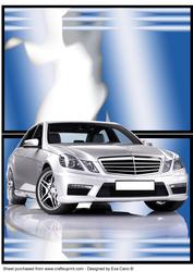 Silver Mercedes Over the Edge