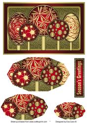 Metallic Forest Pyramid Red